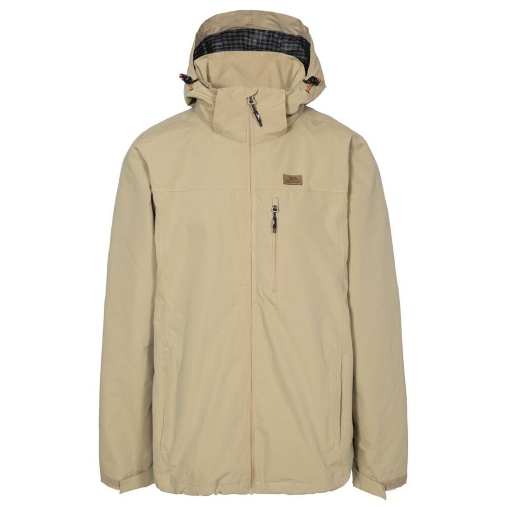 Trespass Mens Weir Waterproof Jacket / Tan